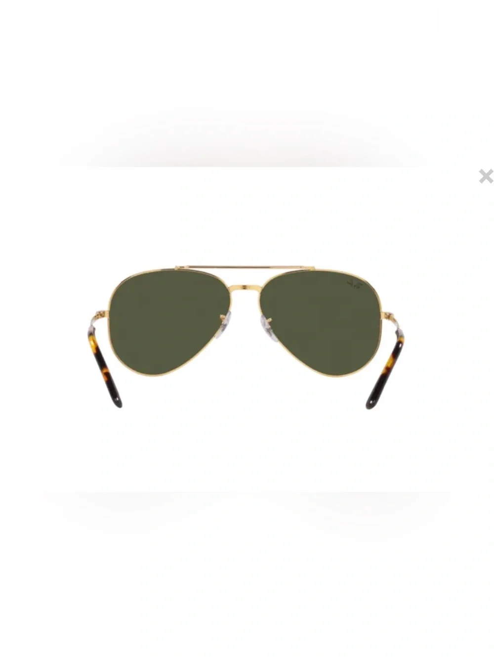 Ray-Ban Gold Frame Aviator Sunglasses with Green Lenses unisex BNWOT
